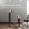 FORTIA Sit Stand Standing Desk, 72-118cm Height Adjustable, 70kg Load, Frame – 120×60 cm, Oak and Black