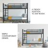 Kingston Sl2in1 King Single Metal Bunk Bed Frame, with Modular Design, Dark Matte Grey