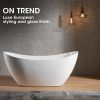 MARBELLA Freestanding Bath Tub Bathtub 1680x760x730 Round Standing Acrylic Gloss