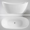 MARBELLA Freestanding Bath Tub Bathtub 1680x760x730 Round Standing Acrylic Gloss