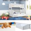 KINGSTON SLUMBER Bunk Bed Frame Modular Single White Wood Kids Double Deck Twin