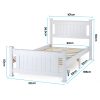 Kingston SlSingle Wooden Bed Frame Base White Pine Adult Bedroom Furniture Timber Slat