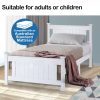 Kingston SlSingle Wooden Bed Frame Base White Pine Adult Bedroom Furniture Timber Slat