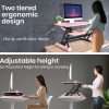 FORTIA Height Adjustable Standing Desk Riser Sit/Stand Computer Desktop Office. – Pink