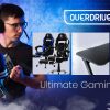 OVERDRIVE Gaming Desk 120cm PC Table Setup Computer Black Carbon Fiber Look