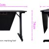 OVERDRIVE Gaming Desk 120cm PC Table Setup Computer Black Carbon Fiber Look