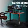 OVERDRIVE Gaming Desk 139cm PC Setup Table Computer Carbon Fiber Style Black