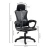 FORTIA Ergonomic Mesh Office Chair Computer Seat with Headrest Adjustable Recline – Black