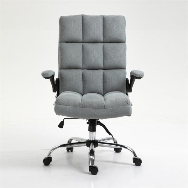 Velvet Home Ergonomic Swivel Adjustable Tilt Angle and Flip-up Arms Office Chair.