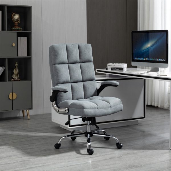 Velvet Home Ergonomic Swivel Adjustable Tilt Angle and Flip-up Arms Office Chair.