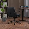 Faux Leather Office Chair -Black