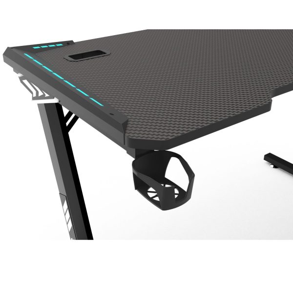 EKKIO RGB Gaming Desk Z Shape Black 100cm EK-GD-105-AL