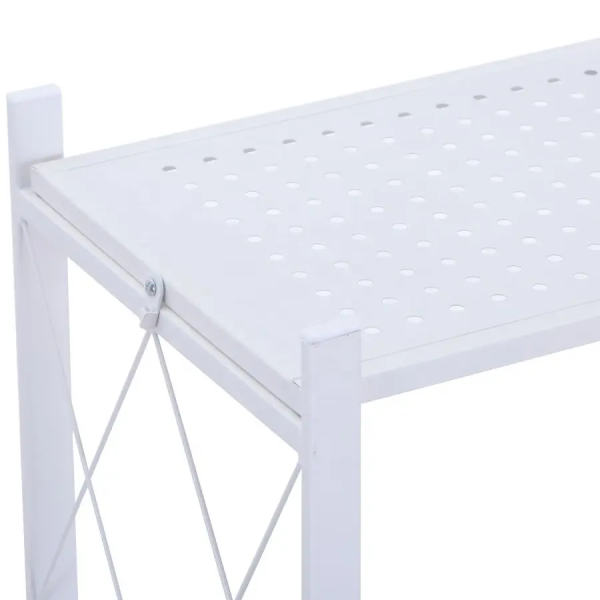 EKKIO Foldable Storage Shelf – White, 3 Tier