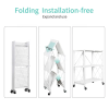 EKKIO Foldable Storage Shelf – White, 3 Tier