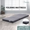 Batavia 3 Fold Folding Mattress – Light Grey, SINGLE