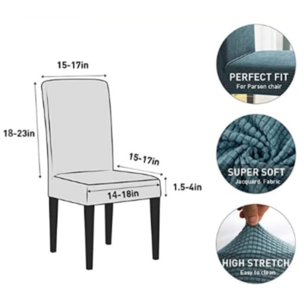 6pcs Dining Chair Slipcovers/ Protective Covers (Navy Blue) GO-DCS-107-RDT