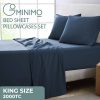 4 Pcs Bed Sheet Set 2000 Thread Count Ultra Soft Microfiber – King (Royal Blue) GO-BS-108-XS