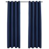 Blackout Window Curtains for Thermal Insulated Room (Set of 2, W132cm x D243cm, Dark Blue)