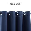 Blackout Window Curtains for Thermal Insulated Room (Set of 2, W132cm x D243cm, Dark Blue)