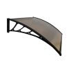 NOVEDEN Window Door Awning Canopy Outdoor UV Patio Rain Cover Tawny – 1×1.2 m, Brown