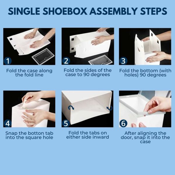 GOMINIMO Plastic Shoe Box (White) – 12