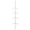 Adjustable Bathroom Corner Shelf with 4 Trays White