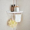 Adjustable Bathroom Corner Shelf with 4 Trays White