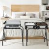 Steel Folding Luggage Rack Pack of 2 Black