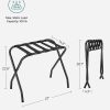 Steel Folding Luggage Rack Pack of 2 Black