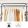 150cm Portable Closet Organizer, Wardrobe with Shelves and Cover Gray