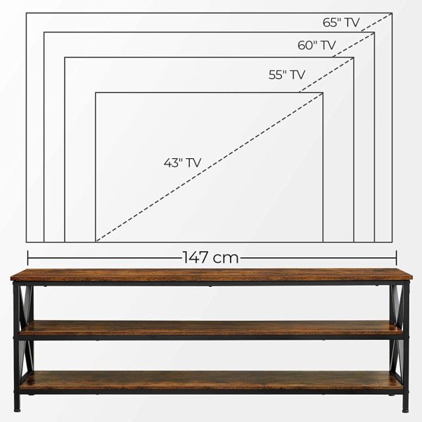 147cm Entertainment Unit with Shelves