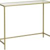 Console Table with Tempered Glass Top