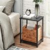 Oakley Side Table Vintage Brown with Storage Shelf