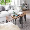 Industrial Nesting Coffee Table Rustic Brown and Black