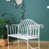 White Lavinia Iron Outdoor Bench