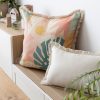 Cushion Cover-Coastal Fringe Natural-Solid Natural – 35×50 cm