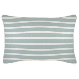 Cushion Cover-With Piping-Hampton Stripe Seafoam – 35×50 cm