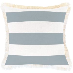 Cushion Cover-Coastal Fringe-Deck-Stripe-Smoke – 45×45 cm