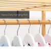 150cm Width Bamboo Clothes Rack Garment Closet Storage Organizer Hanging Rail Shelf Fabric Dustproof Cover – Type A – 150cm