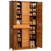 Bamboo Large Capacity Storage Shelf Shoe Rack Cabinet – 4 Doors 1 Drawer(8 Tier)