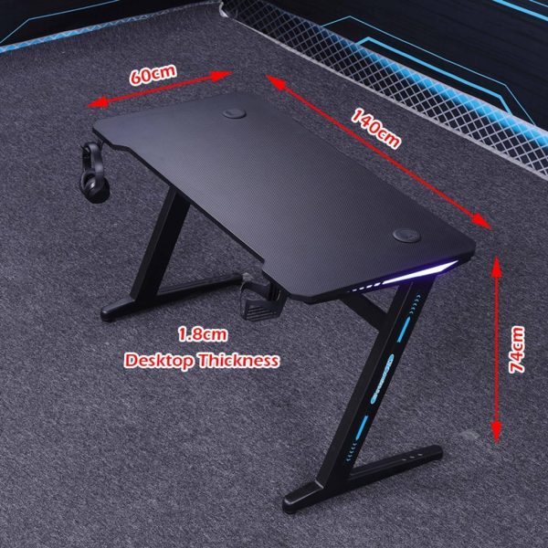 120cm Gaming Desk Desktop PC Computer Desks Desktop Racing Table K-Shaped Leg AU