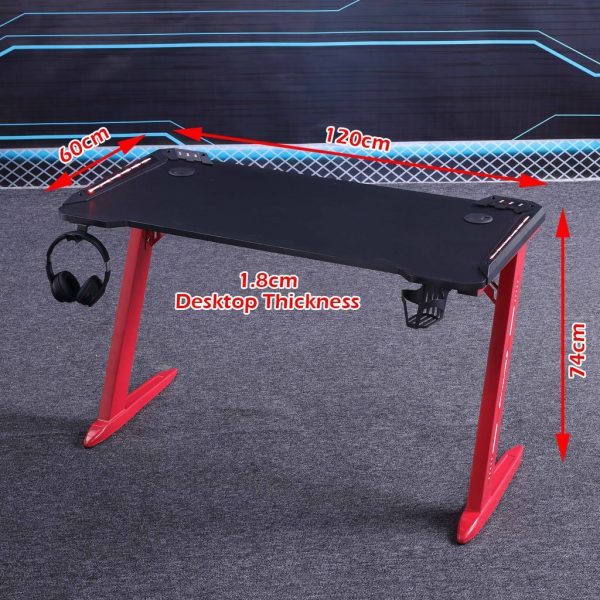 D2105 140cm Gaming Desk Desktop PC Computer Desks Desktop Racing Table Office Laptop Home AU