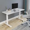 Standing Desk Height Adjustable Sit Grey Stand Motorised Dual Motors Frame – 120 cm, Black