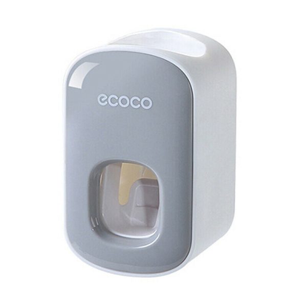 Ecoco Wall mount auto ands Free Toothpaste Dispenser Automatic Toothpaste Squeezer Bathroom Toothpaste Holder – Black