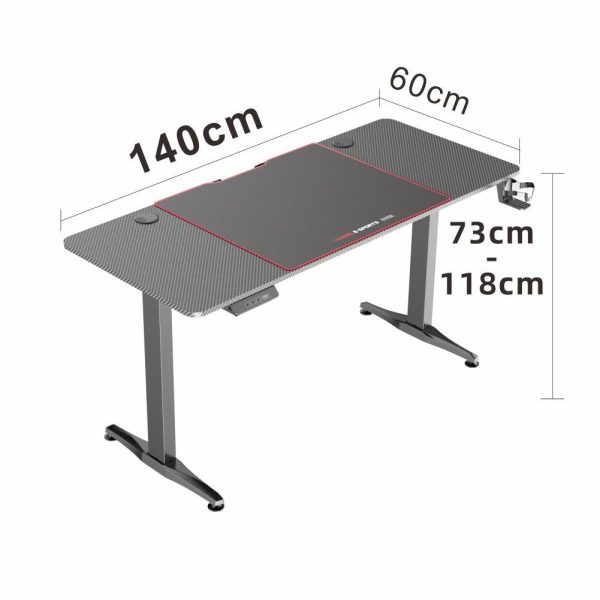 Gaming Standing Desk Home Office Lift Electric Height Adjustable Sit To Stand Motorized Standing Desk 1675