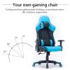 Gaming Chair Ergonomic Racing chair 165° Reclining Gaming Seat 3D Armrest Footrest – Black