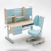 Height Adjustable Children Kids Ergonomic Study Desk Chair Set 120cm AU – Blue