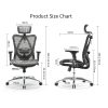 Sihoo M57 Ergonomic Office Chair, Computer Chair Desk Chair High Back Chair Breathable,3D Armrest and Lumbar Support without Foodrest – Black