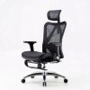 Sihoo M57 Ergonomic Office Chair, Computer Chair Desk Chair High Back Chair Breathable,3D Armrest and Lumbar Support Black with Footrest