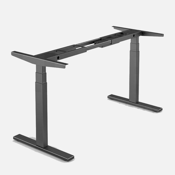 Standing Desk Height Adjustable Sit Black Stand Motorised Black Single Motor Frame Top – 120 cm, Black